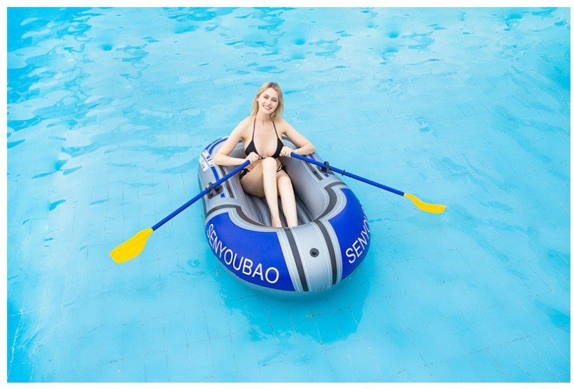 Single/Double Inflatable Kayak – PVC Fishing & Recreational Boat