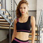 Women’s Letter Cut-Out Sports Bra – Padded Fitness Top