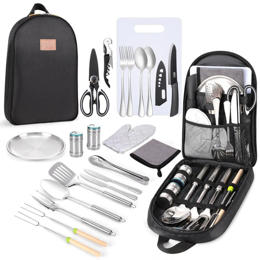 Camping Cooking Utensils Set – Portable Outdoor Kitchen Gear