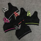 Women’s Letter Cut-Out Sports Bra – Padded Fitness Top
