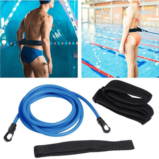 Adjustable Swim Training Resistance Belt – Latex Exerciser