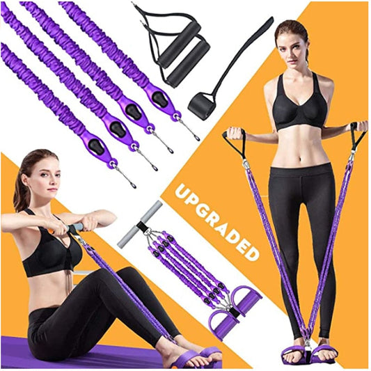 Multifunction Fitness Pedal Exerciser – Elastic Pull & Tension Rope