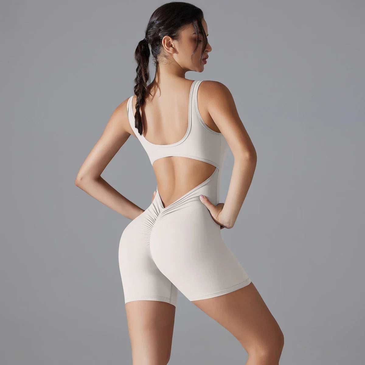 Women’s Scrunch Jumpsuit – Yoga & Gym Ready