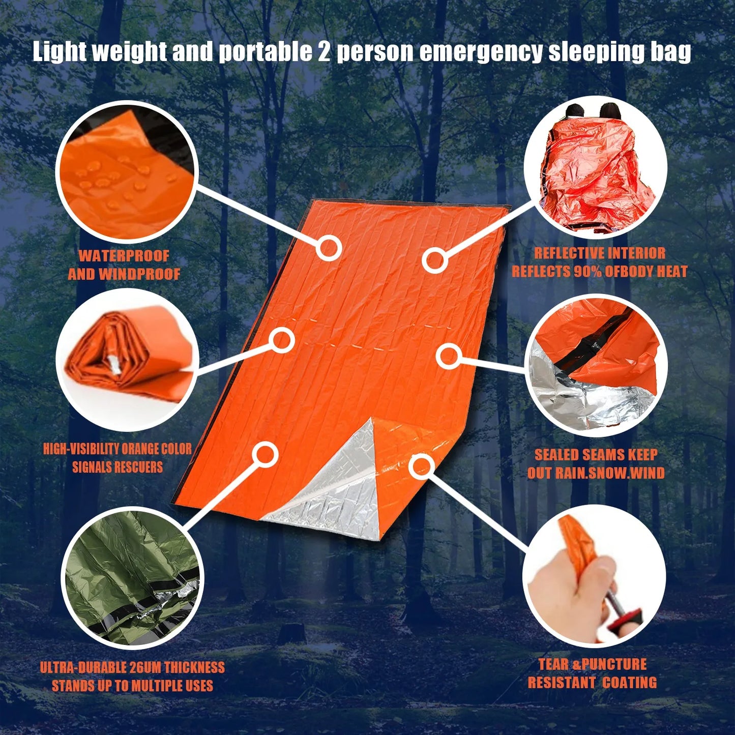 Emergency Survival Sleeping Bag – Waterproof & Portable