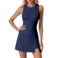 Minimalist Tennis Dress – Summer Athletic Sleeveless with Built-In Shorts