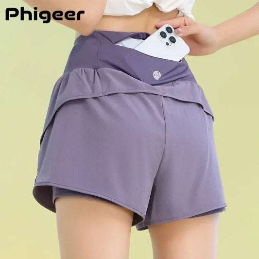 Women’s Yoga Shorts – Lightweight Gym & Running with Pocket