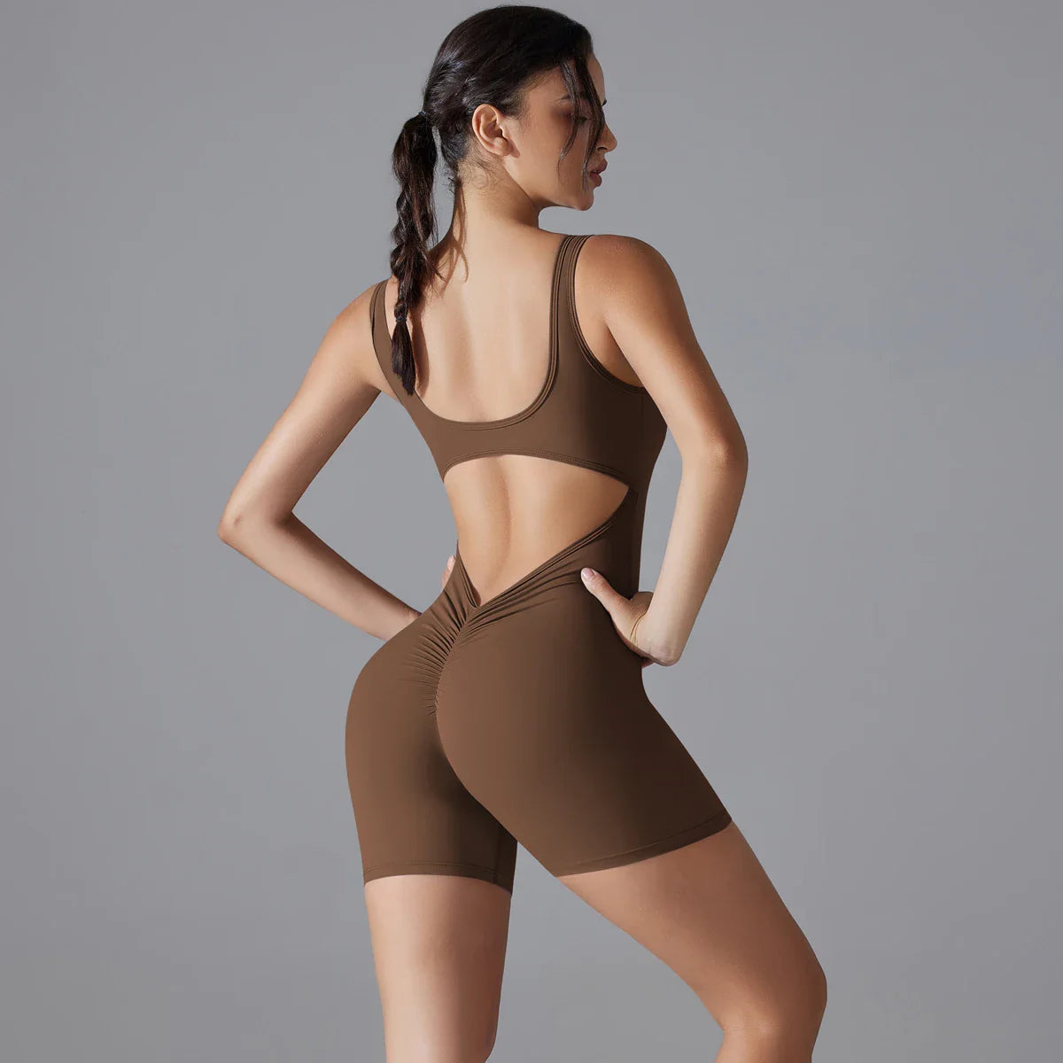 Women’s Scrunch Jumpsuit – Yoga & Gym Ready
