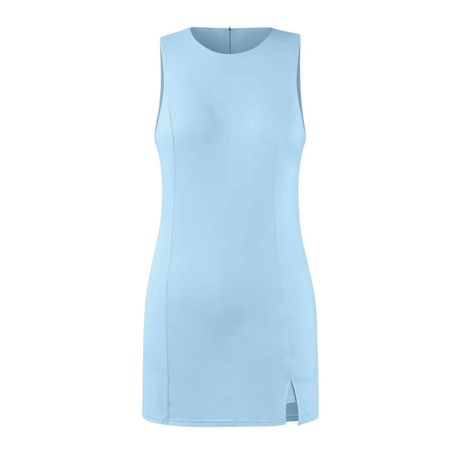 Minimalist Tennis Dress – Summer Athletic Sleeveless with Built-In Shorts
