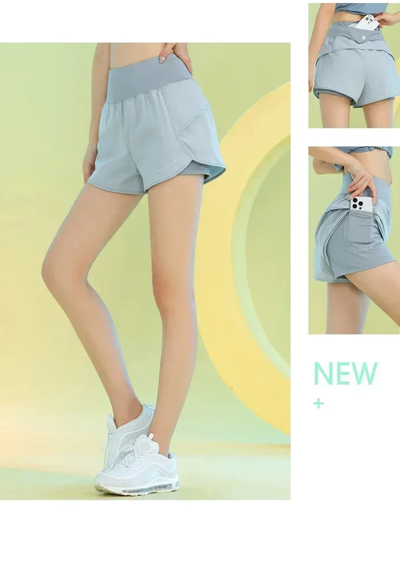 Women’s Yoga Shorts – Lightweight Gym & Running with Pocket