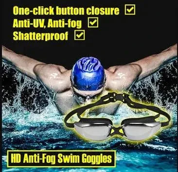 ClearView HD Swim Goggles – Adjustable Comfort Fit
