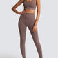Women’s High-Waist Peach Knitted Vest & Pants Set