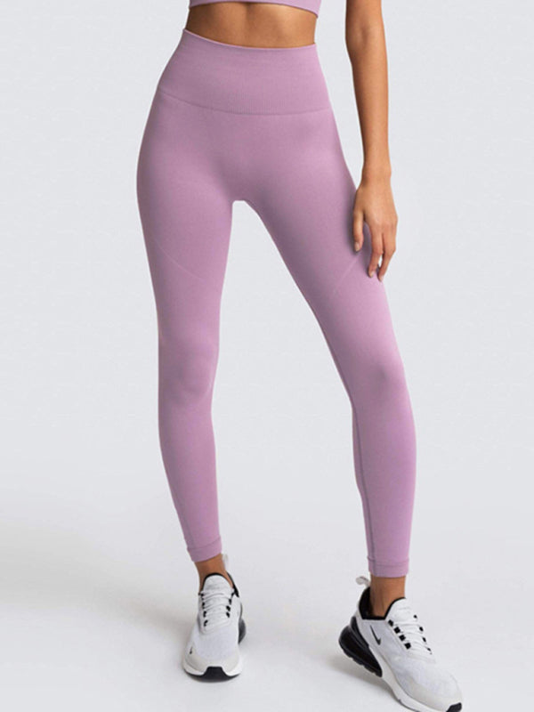Women’s High-Waist Peach Knitted Vest & Pants Set