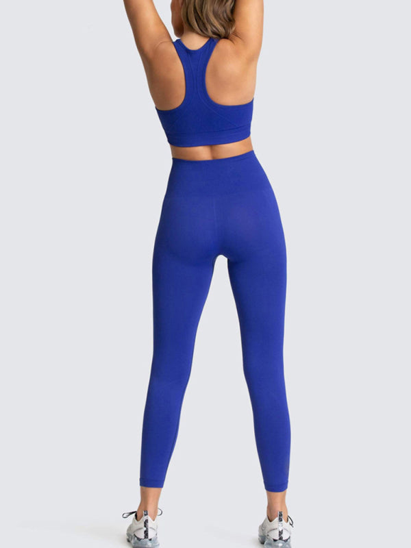 Women’s High-Waist Peach Knitted Vest & Pants Set