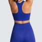 Women’s High-Waist Peach Knitted Vest & Pants Set
