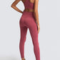 Women’s High-Waist Peach Knitted Vest & Pants Set