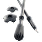 Travel Folding Walking & Hiking Poles - 13.5 in with Rubber Feet, Baskets, and Bag - Available in 3 Sizes and Choice of Grips